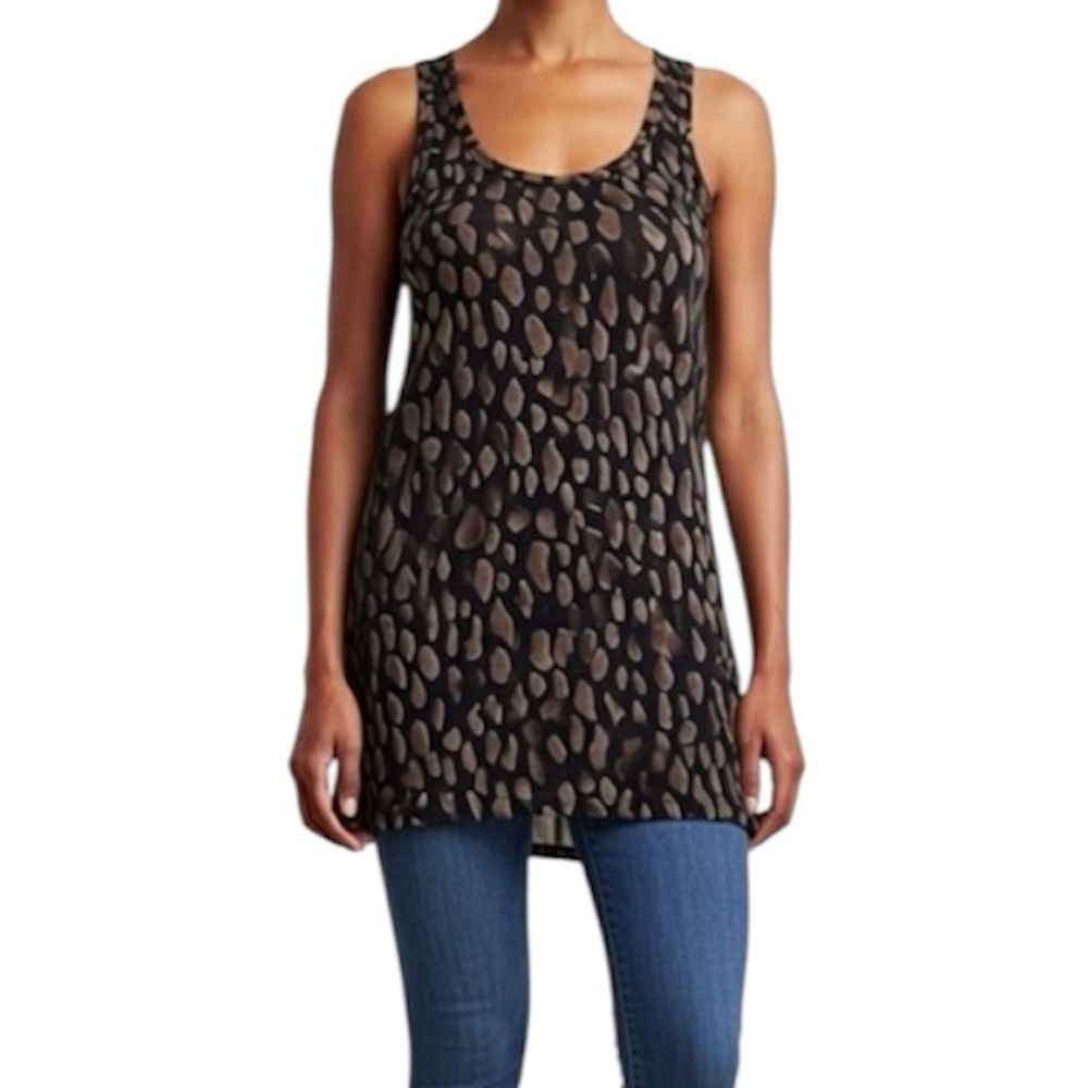 MISS MARTHA Lycra Animal Print Tank